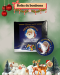 Petite boîte de bonbons ronds de Noël
