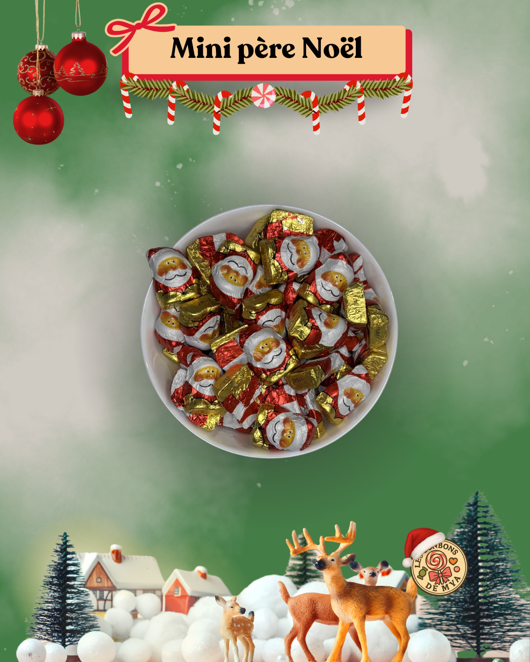 Mini Pères Noël en chocolat