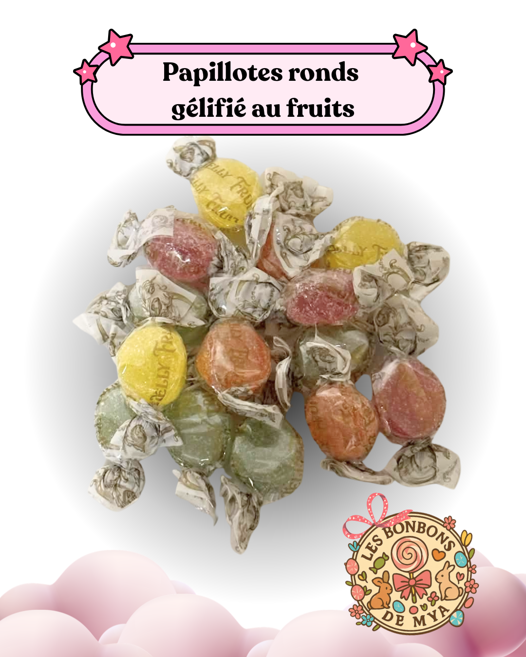 Papillotes ronds gélifié au fruits